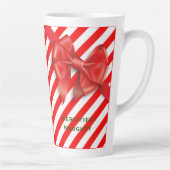 Grappige Elfenbenen Kerstkaart | Noordpool Ondeuge Latte Mok (Rechts)