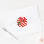Grappige Elfenbenen Kerstmis | Noordpool Schelmens Ronde Sticker (Envelop)