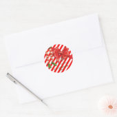 Grappige Elfenbenen Kerstmis | Noordpool Schelmens Ronde Sticker (Envelop)