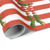 Grappige Elfenbenen | Noorderlicht Kerstmis Cadeaupapier (Rol Hoek)