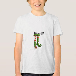 Grappige Elfenbenen Noordpool Ondeugd Volwassene Tri-Blend Shirt