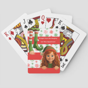 Grappige Elfengezichten & -benen Noordpoolondeug Pokerkaarten