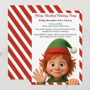 Grappige Elfengezichten Noorderlicht Pret Kerstf Kaart
