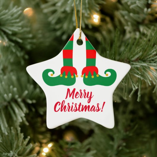 Grappige elfenvoeten Kerstboom ornament cadeau (Boom)