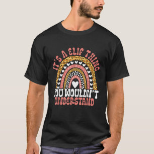 Grappige Elif Naam Luipaard Grappig Elif Verjaarda T-shirt