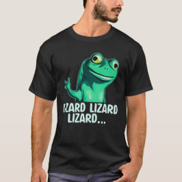 Grappige Elio Lizard Button Meme T-shirt
