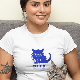 Grappige ellendige kinderloze kat dame t-shirt