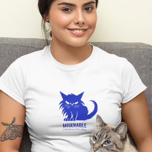 Grappige ellendige kinderloze kat dame t-shirt