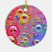 Grappige Emoji Bellen Keramisch Ornament (Voorkant)