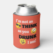 Grappige Emoji Drink Blikjeskoeler (Blikje Voorkant)