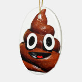 grappige emoji keramisch ornament (Links)