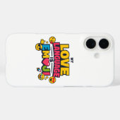 Grappige Emoji Liefhebber iPhone 16 Hoezen (Achterkant (horizontaal))