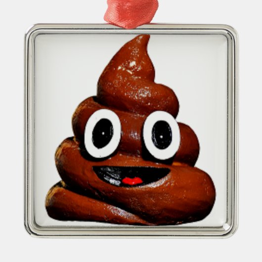 grappige emoji metalen ornament (Voorkant)