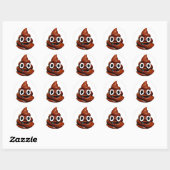 grappige emoji ronde sticker (Vel)