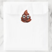 grappige emoji ronde sticker (Tas)