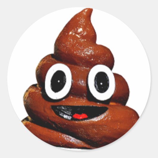 grappige emoji ronde sticker (Voorkant)