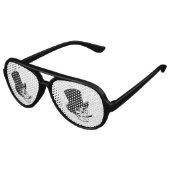 GRAPPIGE EMOJI. SCHEDEL ROKEN MET EEN PET AVIATOR ZONNEBRIL (Gekanteld)