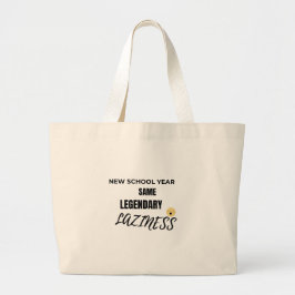 Grappige Emoji Schooltas Grote Tote Bag