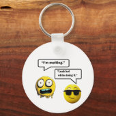 Grappige Emoji-Sleutelhanger Sleutelhanger (Achterkant)