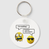 Grappige Emoji-Sleutelhanger Sleutelhanger (Achterkant)