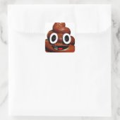 grappige emoji vierkante sticker (Tas)