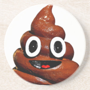 grappige emoji zandsteen onderzetter