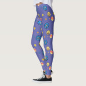 Grappige emoji's van veel emoties op de achtergron leggings (Links)