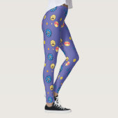Grappige emoji's van veel emoties op de achtergron leggings (Rechts)