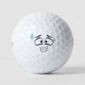 Grappige emoticon golfballen (Voorkant)