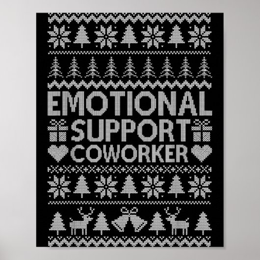 Grappige Emotionele Ondersteuning Collega Kantoor Poster (Voorkant)