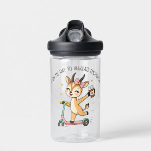 Grappige emotionele regulatie gazelle met koffie waterfles