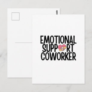 grappige emotionele steun collega briefkaart
