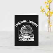Grappige emotionele steun Dinosaur Kaart (Gele Bloem)