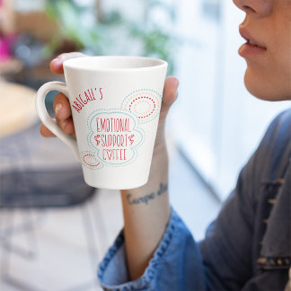 Grappige emotionele steun koffie latte mok