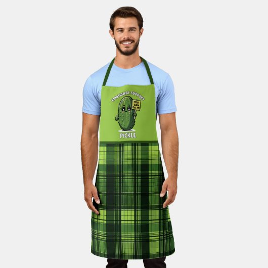 Grappige emotionele steun pickle pun liefhebbers schort (Gedragen)