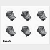 Grappige Emu Gezicht Sticker | Zwart-wit Vogel Kun (Vel)