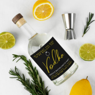 Grappige en Chic vrijgezellenfeest drankfles La Likeurfles Etiket