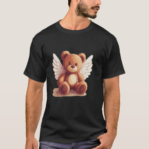 Grappige en coole engel teddybeer voor een hemelse t-shirt