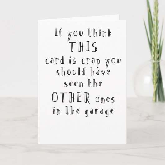 Grappige en eenvoudige verjaardagskaart kaart (Voorkant)