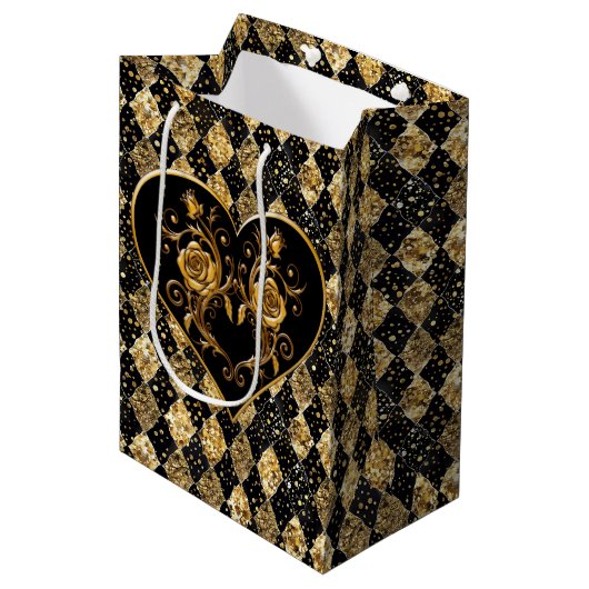 Grappige en elegante Gothic Medium Cadeauzakje (Voorkant Gekanteld)