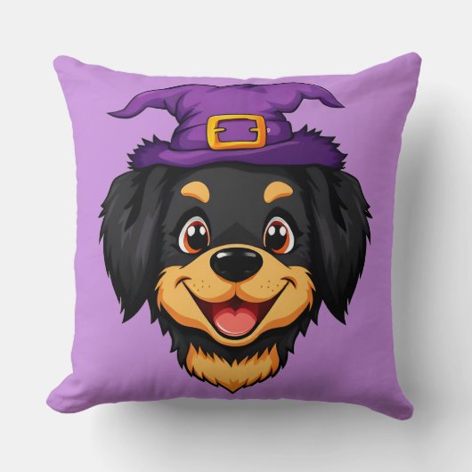 🐾👻 Grappige en eng griezelig cute hond Halloween Kussen (Voorkant)