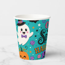 Grappige en eng Halloween-spookjes en pompoenenfee