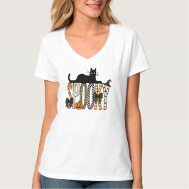 Grappige en eng kat, Halloween T-shirt