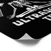 Grappige en eng Ultrasound Tech Skelet Halloween C Poster (Hoek)