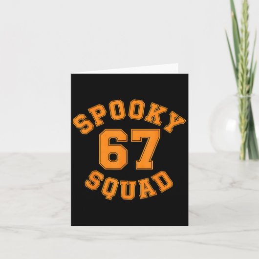 Grappige en enge bende 67 Kinderen Halloween 67 Ge Kaart (Voorkant)