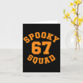 Grappige en enge bende 67 Kinderen Halloween 67 Ge Kaart (Gele Bloem)