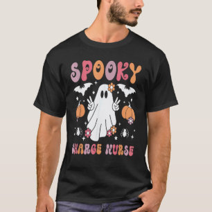 Grappige en enge hoofdverpleegster Halloween hoofd T-shirt