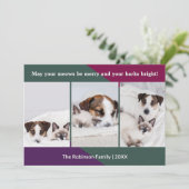 Grappige en feestelijke kersthuisdieren Custom Fot Feestdagenkaart (Staand voorkant)