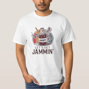 Grappige en gedurfde Jam Lover graphics T-shirt