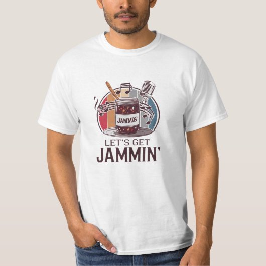 Grappige en gedurfde Jam Lover graphics T-shirt (Voorkant)